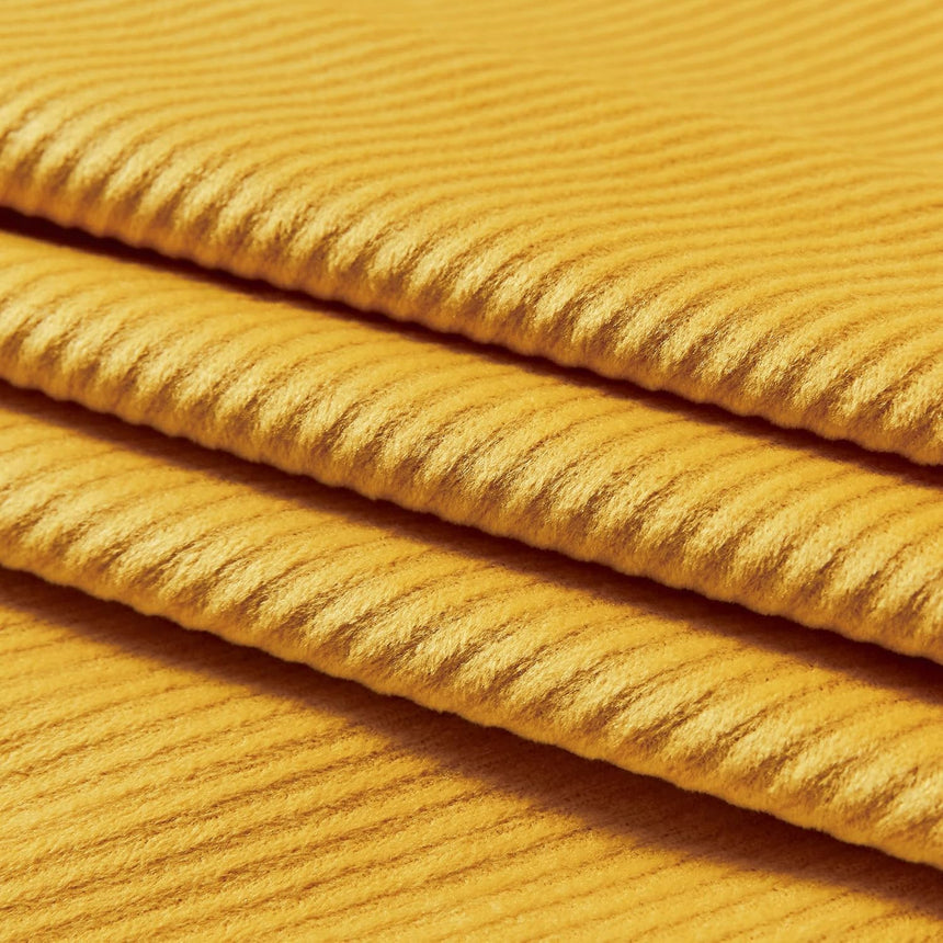 Super Soft Textured Corduroy Velvet European Pillowcase - Mustard Yellow