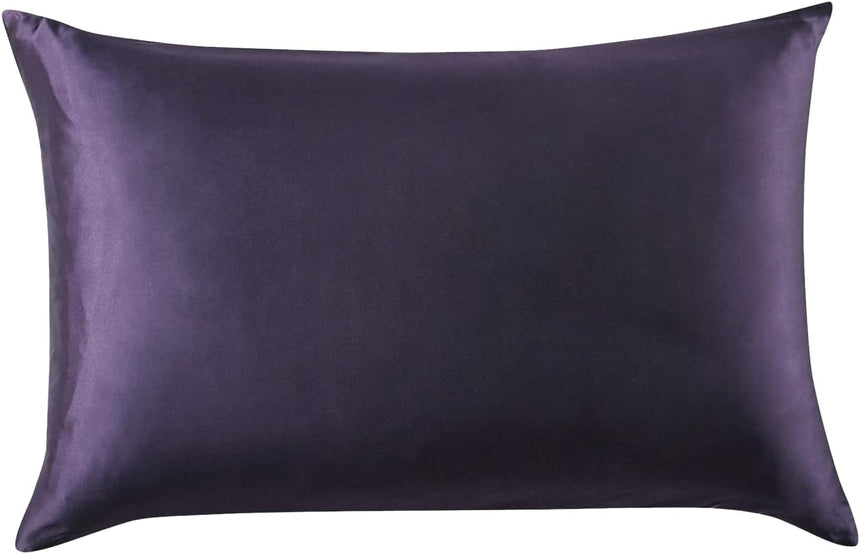 Luxury Pillowcase - 100% Pure Mulberry Silk on Both Sides - Dark Purple