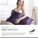 Luxury Pillowcase - 100% Pure Mulberry Silk on Both Sides - Dark Purple