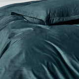 Set of 2 Super Soft Corduroy Velvet Standard Pillowcase - Forest Green