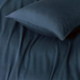 Vintage Washed 100% Cotton Standard Pillowcase - Luxurious Standard Pillow Cover - Dark Indigo - 2 Pcs