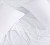 Vintage Washed Microfibre Standard Pillowcases - Set of 2 Luxurious Standard Pillow Covers - White