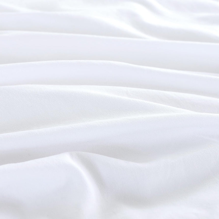 Vintage Washed Microfibre Standard Pillowcases - Set of 2 Luxurious Standard Pillow Covers - White