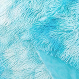 Double Sided Faux Fur Shaggy Throw Blanket - Blue