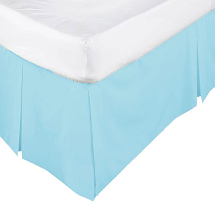 ASSUN Box Pleated Valance Aqua King