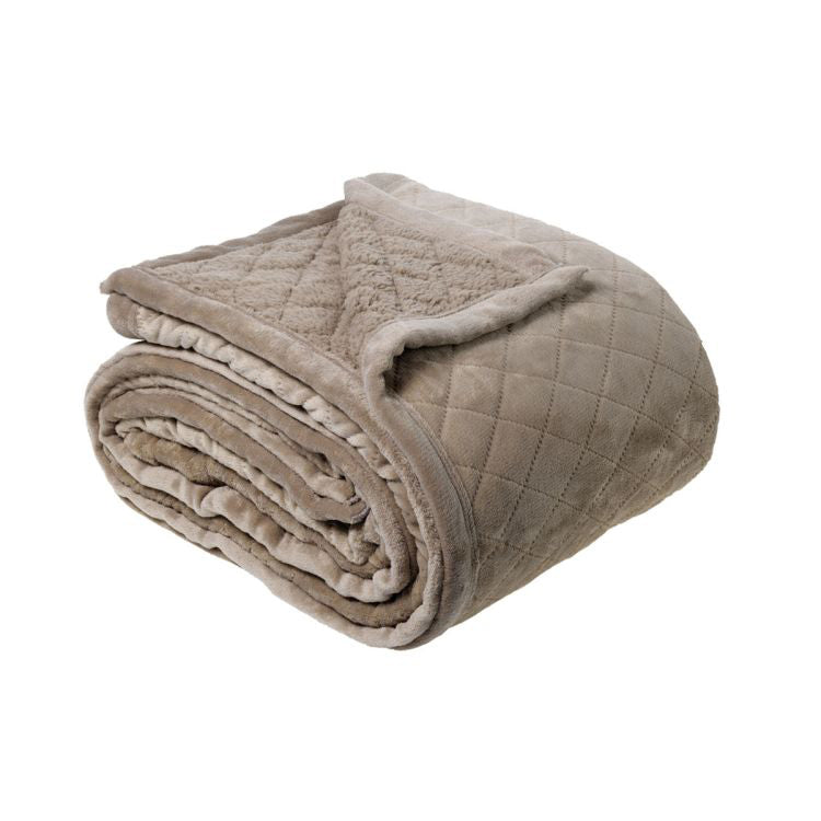 Bianca Mansfield Blanket Taupe (Also Known as Silver Grey) Super King