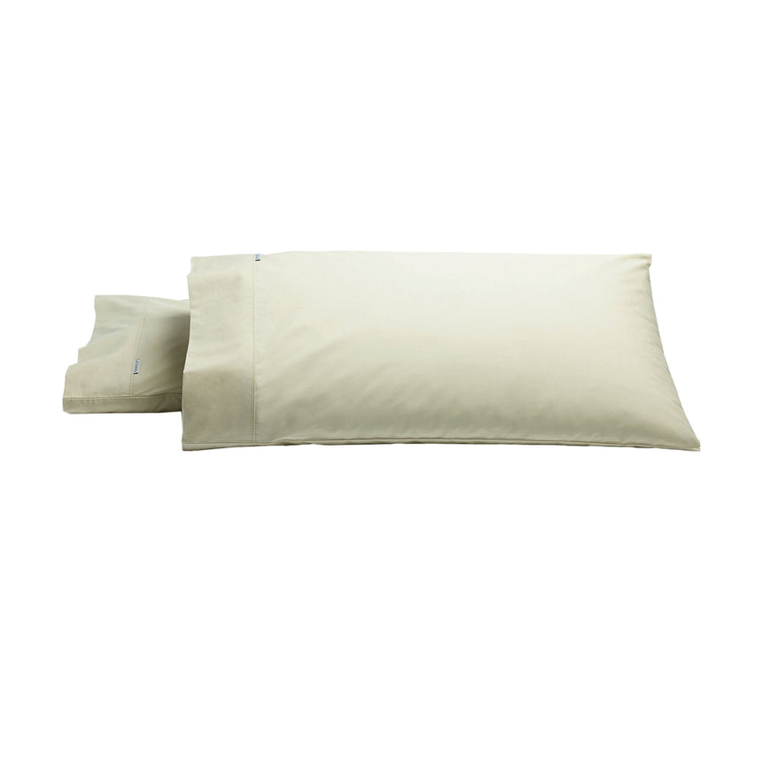 Bianca Pair of Heston Cotton Percale King Pillowcases Stone