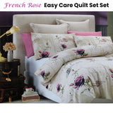 Belmondo French Rose Easy Care Quilt Cover Set King