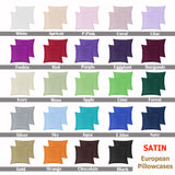 PepperMIll Satin European Pillowcases ( Pair ) EGGPLANT