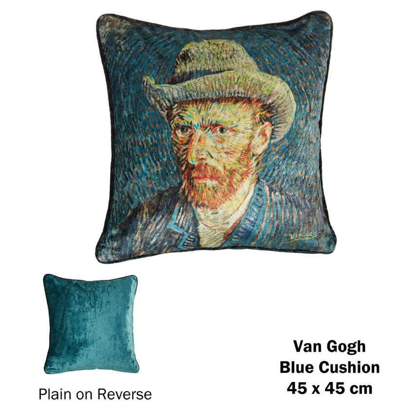 Bedding House Van Gogh Filled Square Cushion Blue