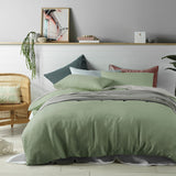 Accessorize 100% Linen Sage Quilt Cover Set Double