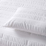 Accessorize Seersucker White Quilt Cover Set King