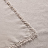 Vintage Design Homewares Gypsy Natural Fringed Washed Linen Cotton Tablecloth 130cm x 180cm