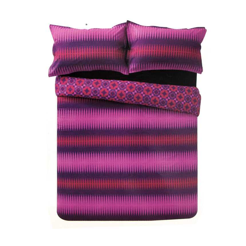 Apartmento Miami Magenta Reversible Polyester Cotton Quilt Cover Set King