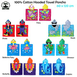 Cute Kids Cotton Hooded Towel Poncho 60 x 120 cm Butterfly