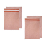 Ladelle Culinary Terracotta Cotton Set of 4 Jumbo Kitchen Towels 60 x 80 cm