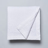 Logan and Mason White 100% Cotton Waffle Blanket Super King