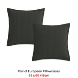 Platinum Collection Pair of Ascot Granite European Pillowcases 65 x 65cm