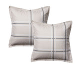 Logan and Mason Pair of Charlie Slate European Pillowcases 65 x 65cm