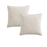 Private Collection Pair of Fleur Sand Jacquard European Pillowcases 65 x 65cm