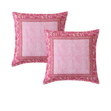 Logan and Mason Pair of Gatika Pink European Pillowcases 65 x 65cm