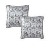 Davinci Pair of Trieste Silver European Pillowcases 65 x 65cm