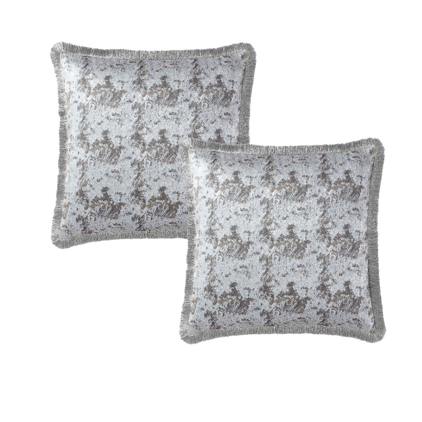 Davinci Pair of Trieste Silver European Pillowcases 65 x 65cm