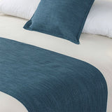 Jason Linen Look Marine Bed Runner King