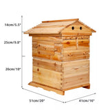 Wooden-Beekeeping-Beehive-House-+7PCS-Upgraded-Auto-Honey-Bee-comb-Hive-Frame