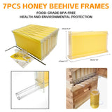 Wooden-Beekeeping-Beehive-House-+7PCS-Upgraded-Auto-Honey-Bee-comb-Hive-Frame