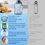 1.5L Hydrogen Water Bottle Hydrogen Rich Portable Rich Hydrogen Water Generator