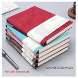 A5 200 Pages Fashion Glued PU Leather Cover Journal Travel Notebook Travellers Diary