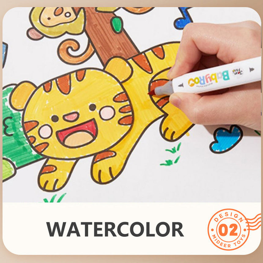 44cm*10m Kids Drawing Roll Color Filling Paper Graffiti Scroll Coloring Paper Toy(Style 02:5 themes)