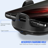 Automatic Clamping 15W Wireless Car Fast Charger Mount 2in1 Car Phone Holder