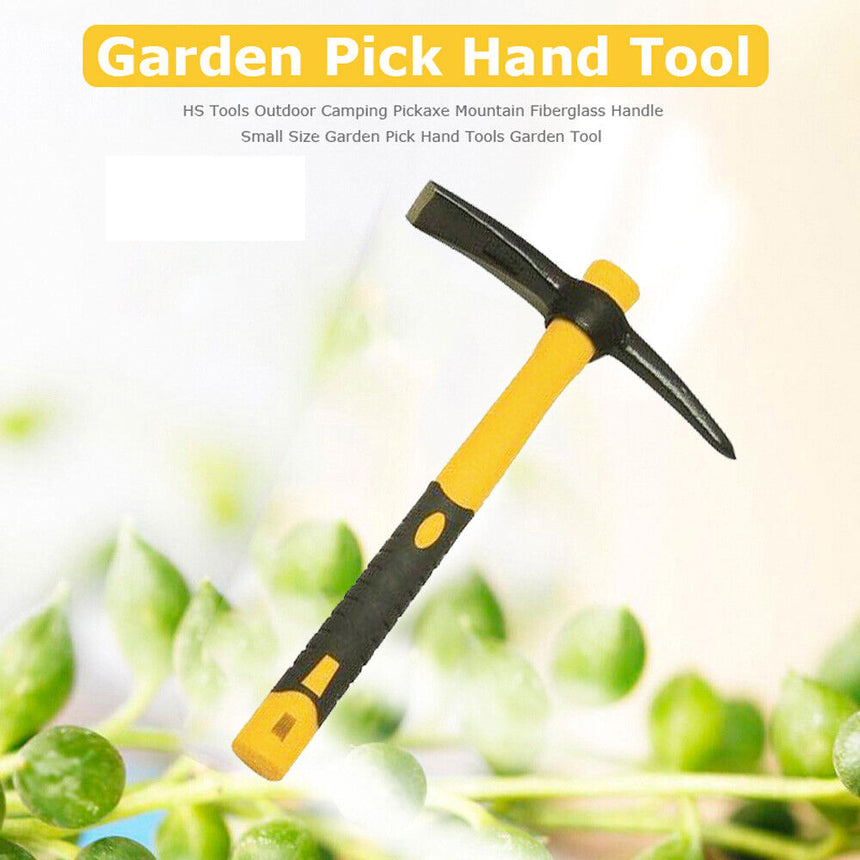 Mattock Outdoor Camping Mountain Fibreglass Handle Mini Pickaxe Garden Farm Tool