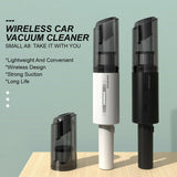 Wireless Charge 6000Pa Suction Powerful Portable Car Vacuum Cleaner Home Duster(Black)