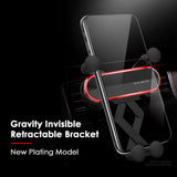 Car Phone Holder Metal Gravity 360 Universal Rotation Ball Air Vent Cellphone Stand(Dark Grey)