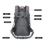 40L Waterproof Outdoor Hiking Backpack Camping Outdoor Trekking Bag(Black)