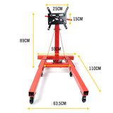 900kg Engine Stand Heavy Duty Industrial Workshop Cars Auto Crane Hoist