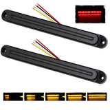 2Piece LED Tail Lights Flowing Turn Signal Stop brake Trailer Truck Caravan IP68