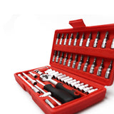 46Pcs Screwdriver Wrench Socket Set Ratchet Screwdriver Bit Torx Car Repair Tool