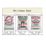 50x70cm Canvas Hessian Christmas Santa Sack Xmas Stocking Reindeer Kids Gift Bag, 50x80cm Hessian - Do not open