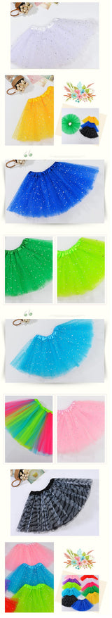 Sequin Tulle Tutu Skirt Ballet Kids Princess Dressup Party Baby Girls Dance Wear, Purple, Kids