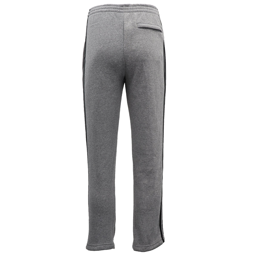 Men's Fleece Casual Sports Track Pants w Zip Pocket Striped Sweat Trousers S-6XL, Dark Grey, S