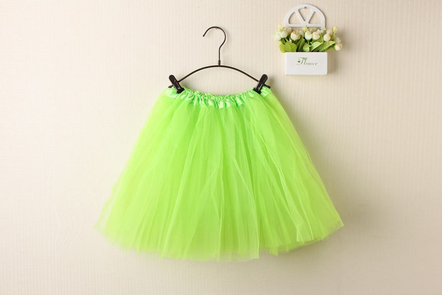 New Kids Tutu Skirt Baby Princess Dressup Party Girls Costume Ballet Dance Wear, Neon Green, Kids