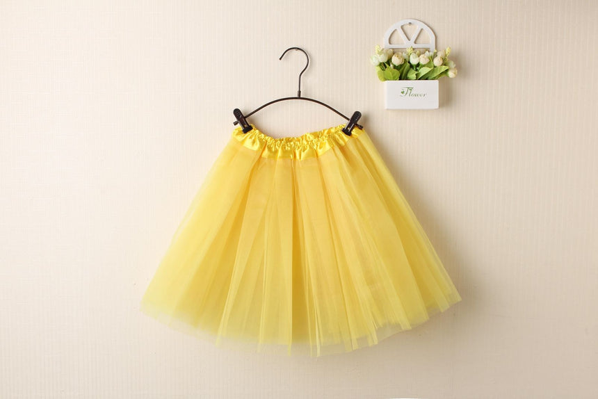 New Kids Tutu Skirt Baby Princess Dressup Party Girls Costume Ballet Dance Wear, Yellow, Kids