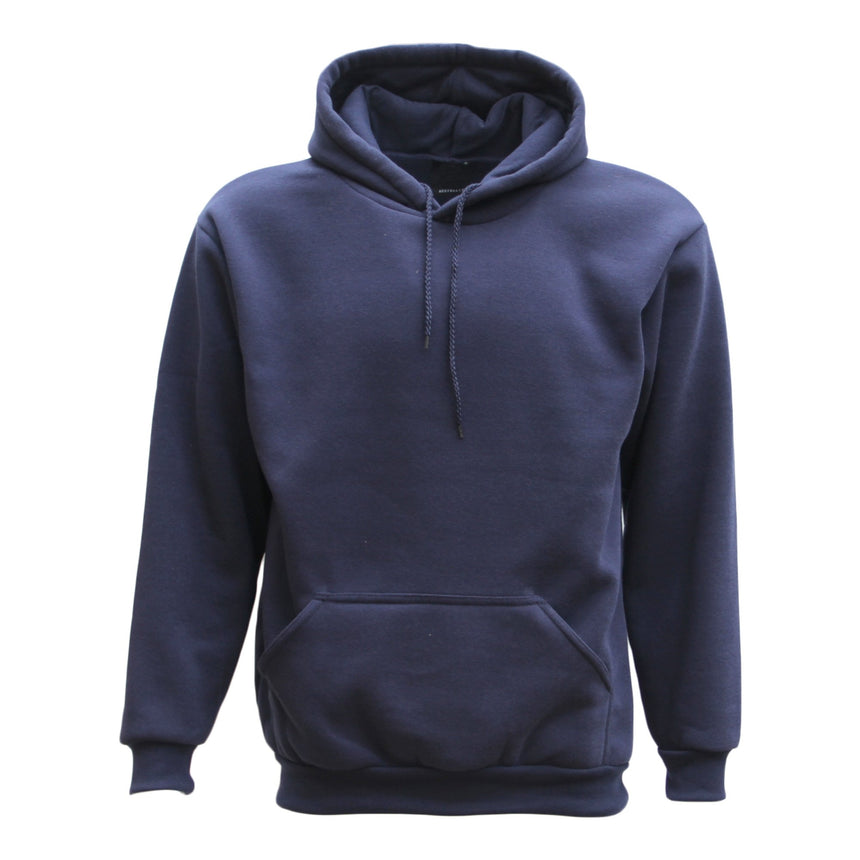 Adult Unisex Men's Basic Plain Hoodie Pullover Sweater Sweatshirt Jumper XS-8XL, Navy, S