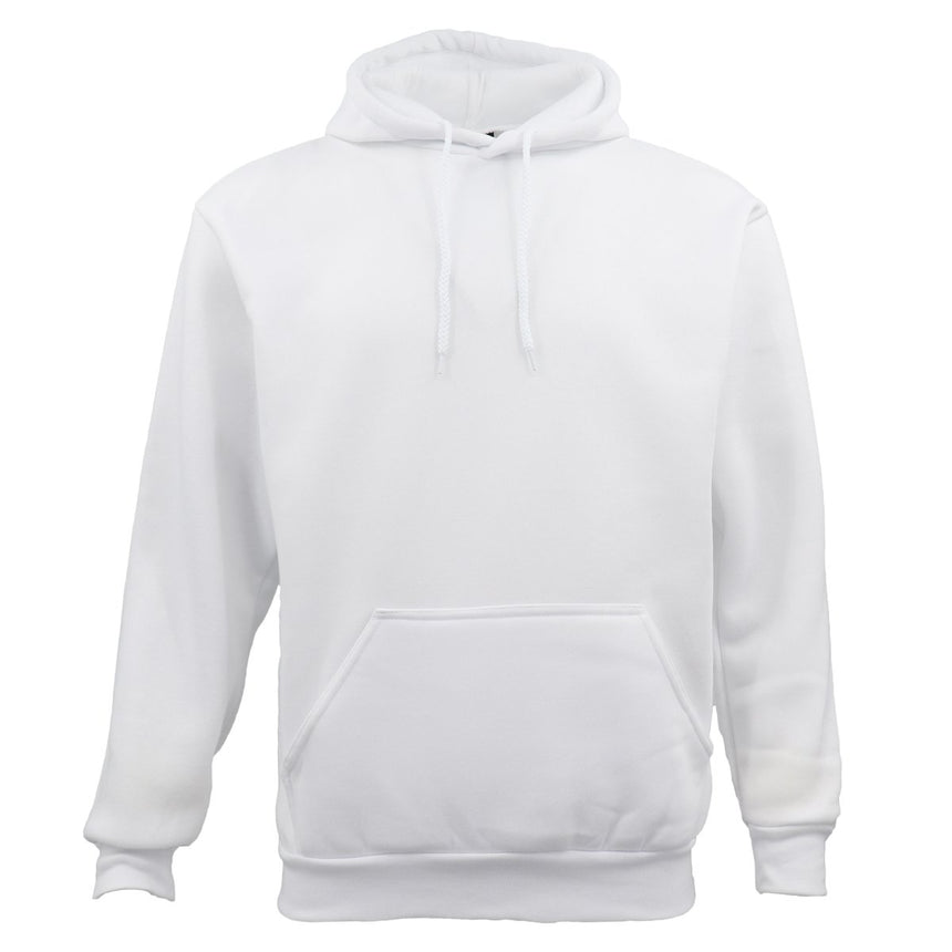 Adult Unisex Men's Basic Plain Hoodie Pullover Sweater Sweatshirt Jumper XS-8XL, White, L