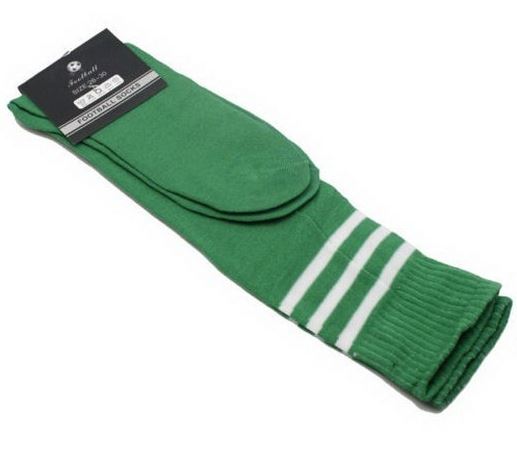 Mens Womens Sports Breathable Tube Long High Socks Knee Warm Casual Footy Soccer, Green