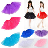 Sequin Tulle Tutu Skirt Ballet Kids Princess Dressup Party Baby Girls Dance Wear, Royal Blue, Kids